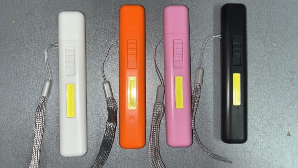 Фонарь брелок 41L-UV+COB (ультрафиолет), лазер, встроенный аккумулятор, USB
