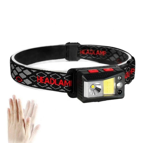 Фонарь налобный SL09-1L2+COB +LED (Red+Green+Blue), ЗУ Type-C