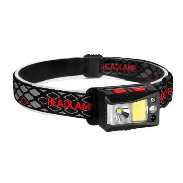 Фонарь налобный SL09-1L2+COB +LED (Red+Green+Blue), ЗУ Type-C