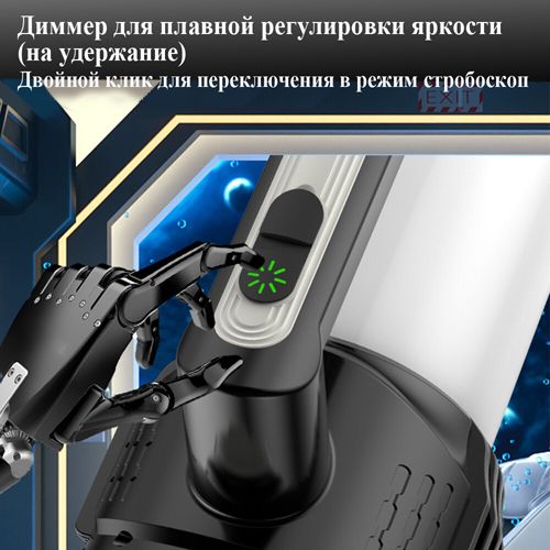Фонарь кемпинг переносной 22031-XPG+LED(white+yellow), 2x18650, ЗУ Type-C, Box