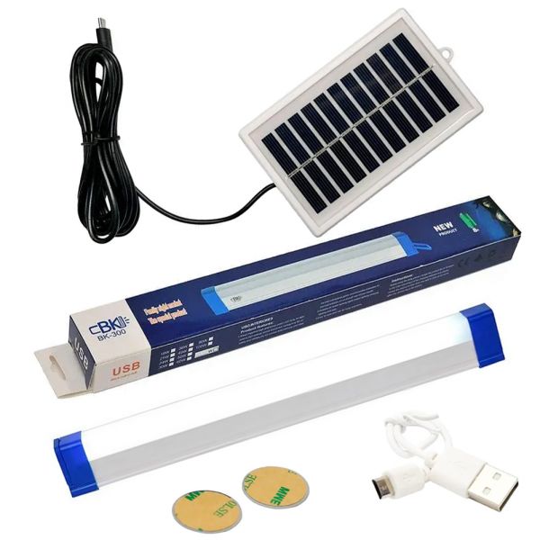 Фонарь переносной BK-300T-LED, Li-Ion аккум., магнит, солнечная батарея, ЗУ microUSB, Box оптом
