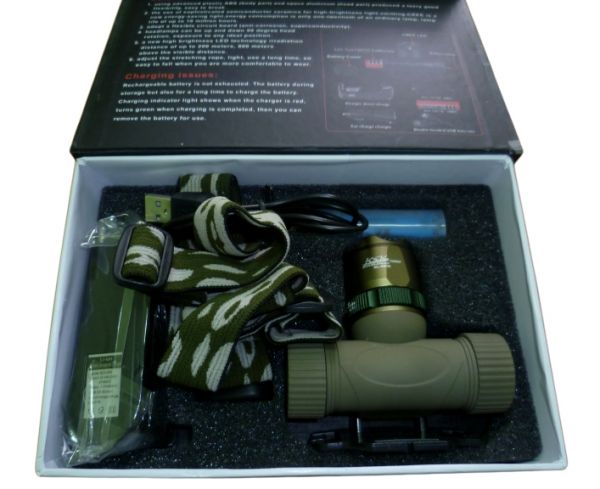 Ультрафиолетовый налобный фонарик Bailong Police BL-6866