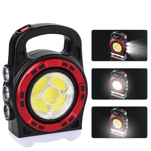 Фонарь переносной 6678С-3LED+5COB, power bank, Li-Ion аккум., Waterproof, солнечная батарея, ЗУ microUSB