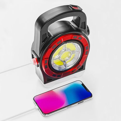 Фонарь переносной 6678С-3LED+5COB, power bank, Li-Ion аккум., Waterproof, солнечная батарея, ЗУ microUSB