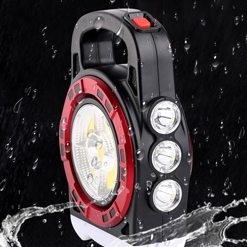 Фонарь переносной 6678С-3LED+5COB, power bank, Li-Ion аккум., Waterproof, солнечная батарея, ЗУ microUSB