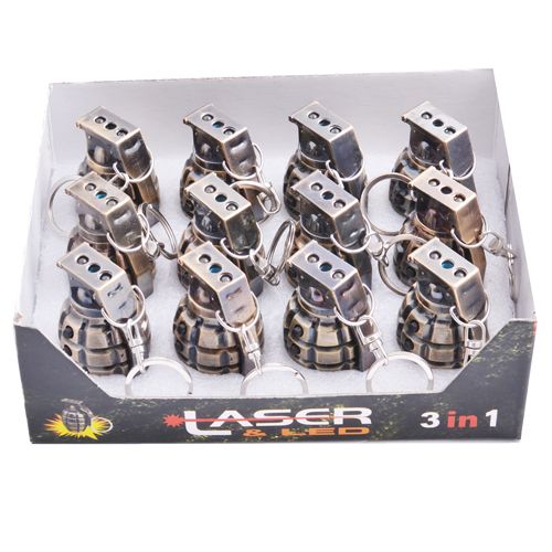 Фонарь Брелок 810-2Led, граната