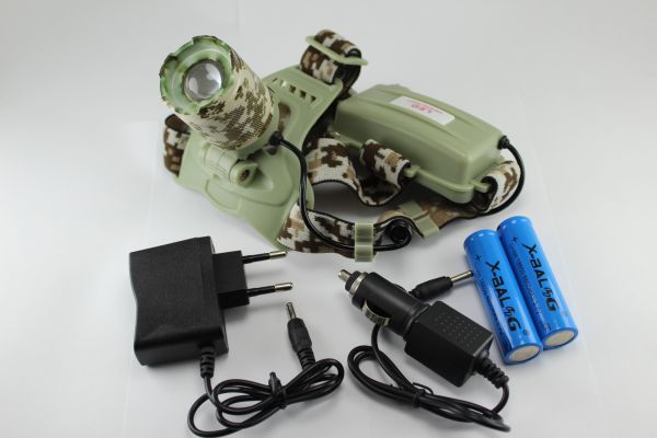 Налобный фонарик Bailong BL-003-T6-Army(WD121)