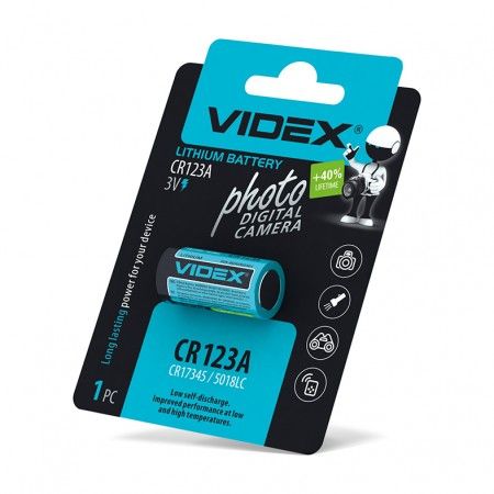 Батарейки Videx CR123
