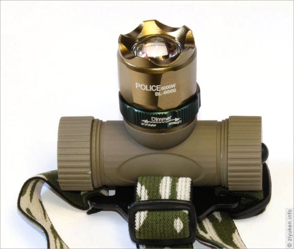Ультрафиолетовый налобный фонарик Bailong Police BL-6866