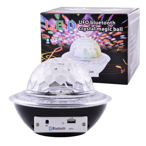 Лазер диско CY-6740 UFO Bluetooth crystal magic ball, 220V, пульт Д/У