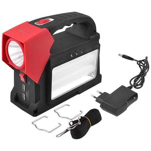 Фонарь переносной Luxury 1960 T, 1W+24SMD, 3 лампы 3W, power bank, солнечная батарея