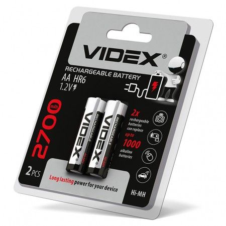 Аккумулятор Videx АА HR6 2700 mAh (2 шт)