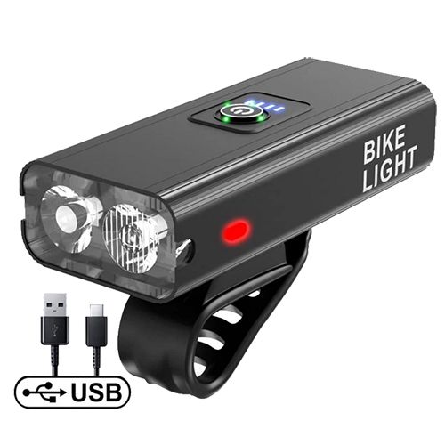 Велофонарь BK-04Pro-2T6, ALUMINUM, индикация заряда