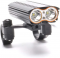 Велофара LR-Y2Pro-2T6 DUAL MEGALIGHT, ALUMINUM, 2 крепления, индикатор заряда