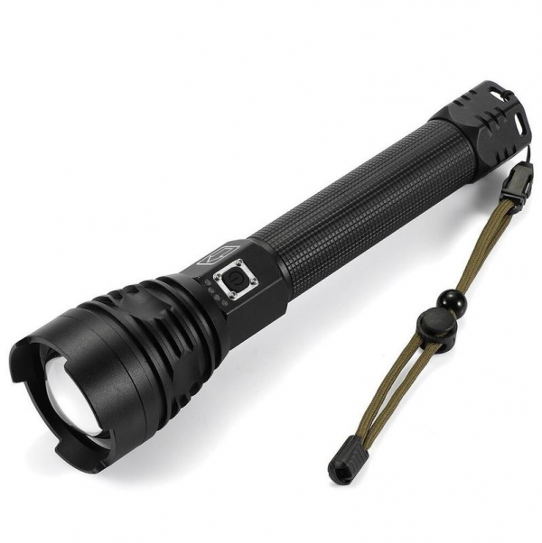Фонарь BL-601-P90, ЗУ microUSB, 2x26650