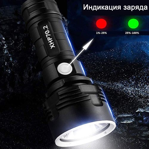 Фонарь Police 2088BL-P50, ЗУ microUSB, 1x26650