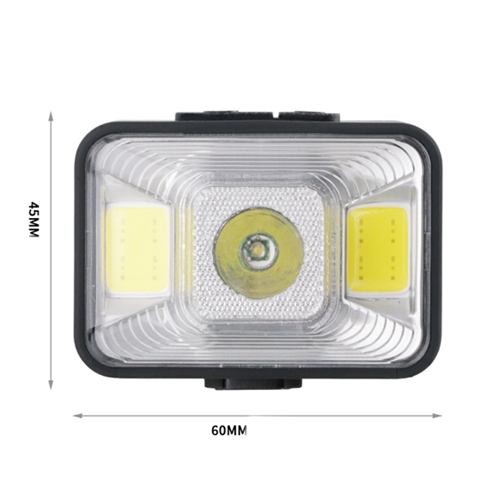 Фонарь налобный Police YD-21-XPE+2COB, ЗУ microUSB