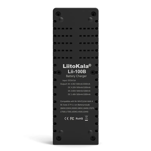 Зарядное устройство LiitoKala Lii-100B, 1xААА/ АА/ 14500/ 16340/ 18650
