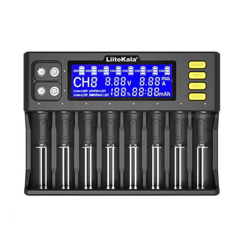 Зарядное устройство Liitokala Lii-S8 на 8 каналов + 2 канала для Крон 9В