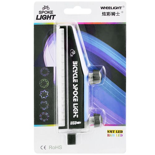 Велоподсветка на спицы LC-D107 14LED,аккум. 14500, З/У USB, индикатор заряда
